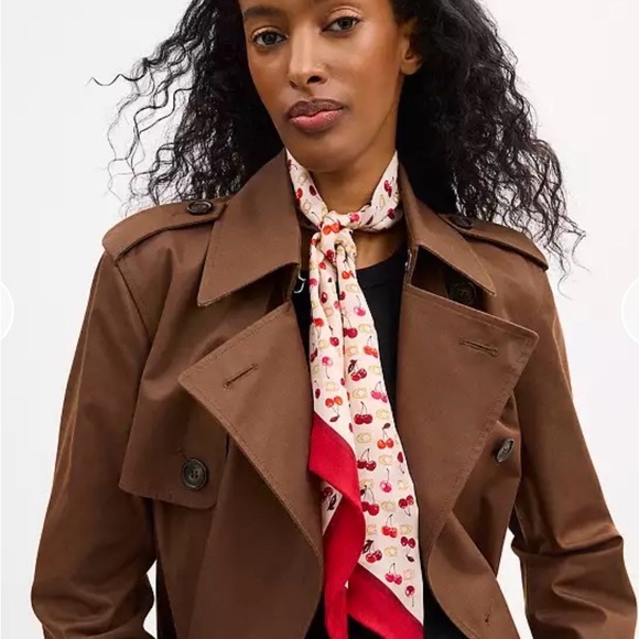 Coach Cherry Patterned Scarf with Red Trim. Brand new in bag! Send offers! - Picture 2 of 2